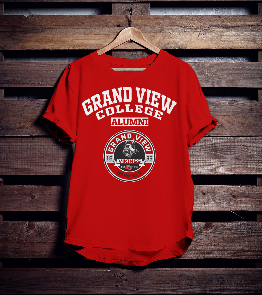 Grand View College Alumni Vikings Est 1896 Des Moines IA T-Shirt