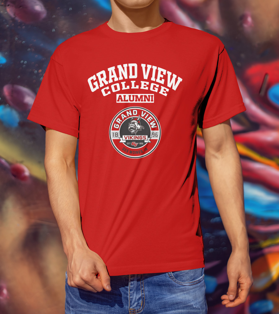 Grand View College Alumni Vikings Est 1896 Des Moines IA T-Shirt