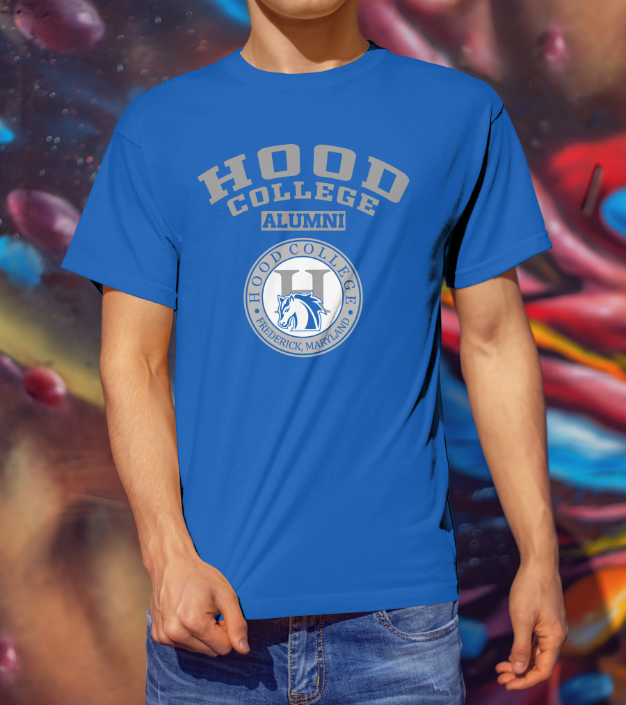 Hood College Alumni Frederick Maryland Logo Horse Emblem T-Shirt