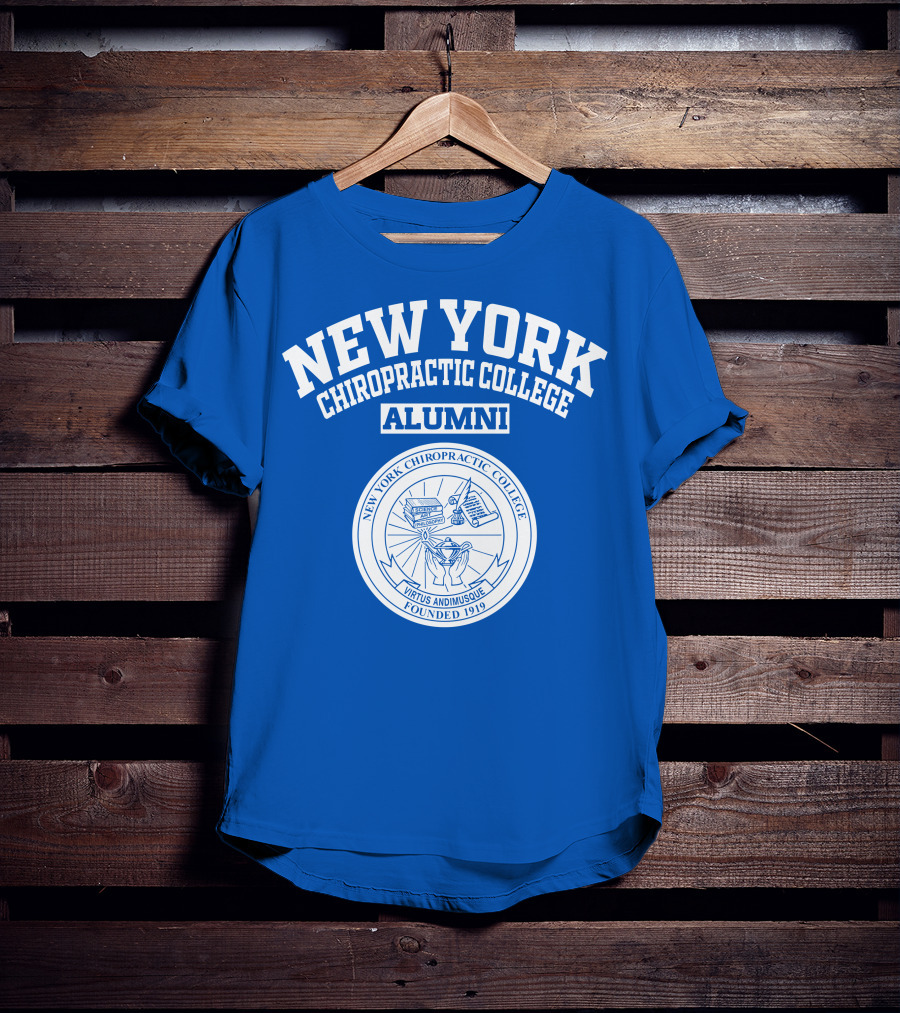 New York Chiropractic College Alumni Seal Founded 1919 Virtus Adimusque T-Shirt