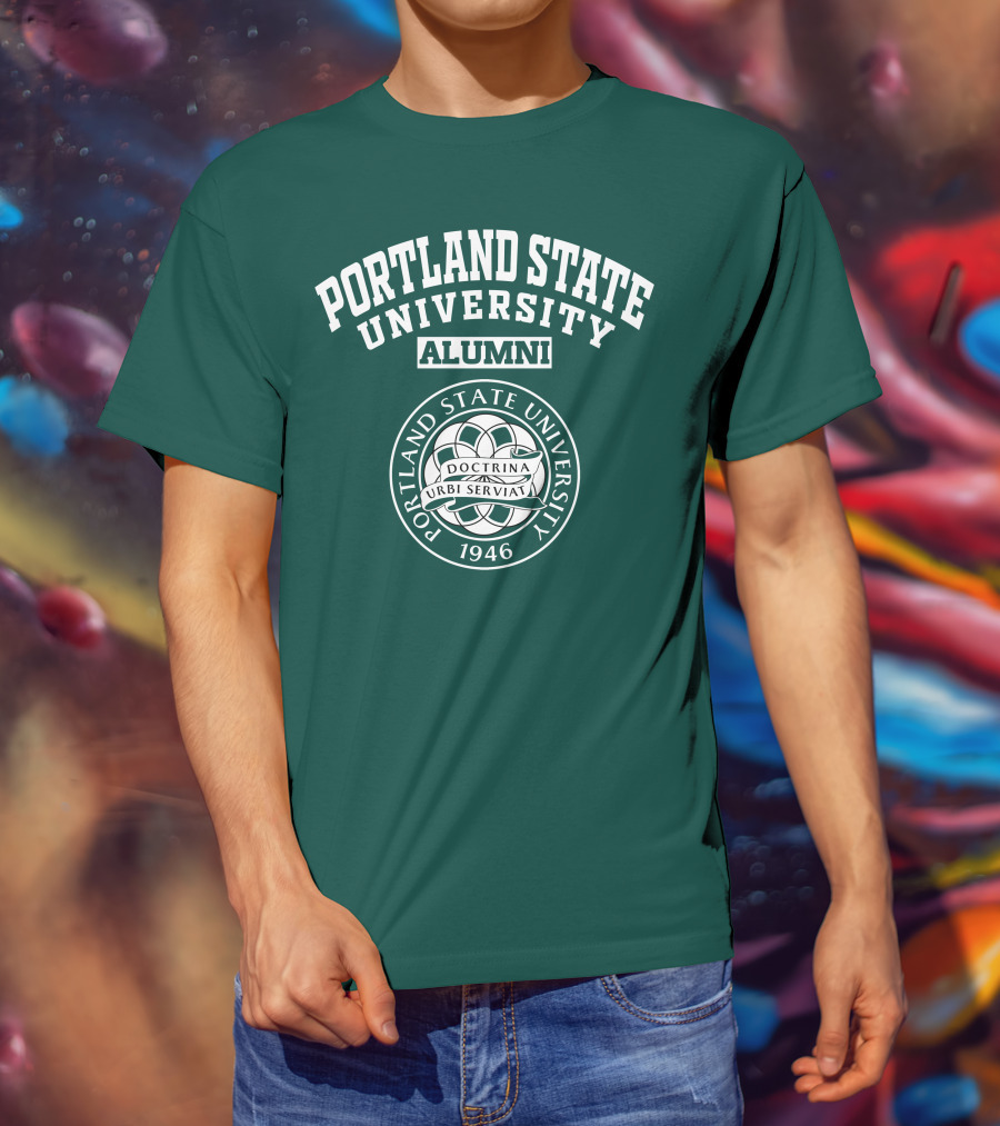 Portland State University Alumni Doctrina Urbi Serviat 1946 T-Shirt