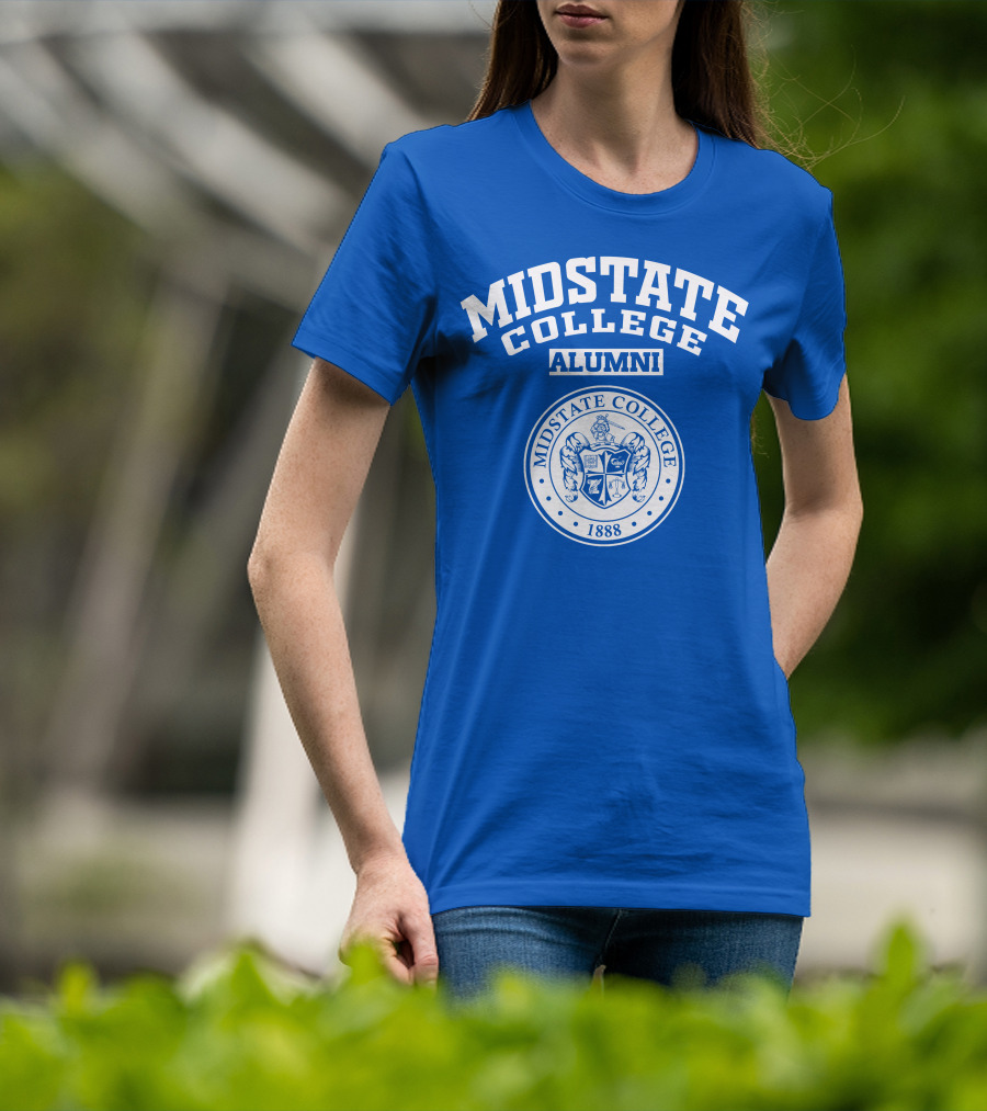 Midstate College Alumni 1888 Crest Emblem T-Shirt