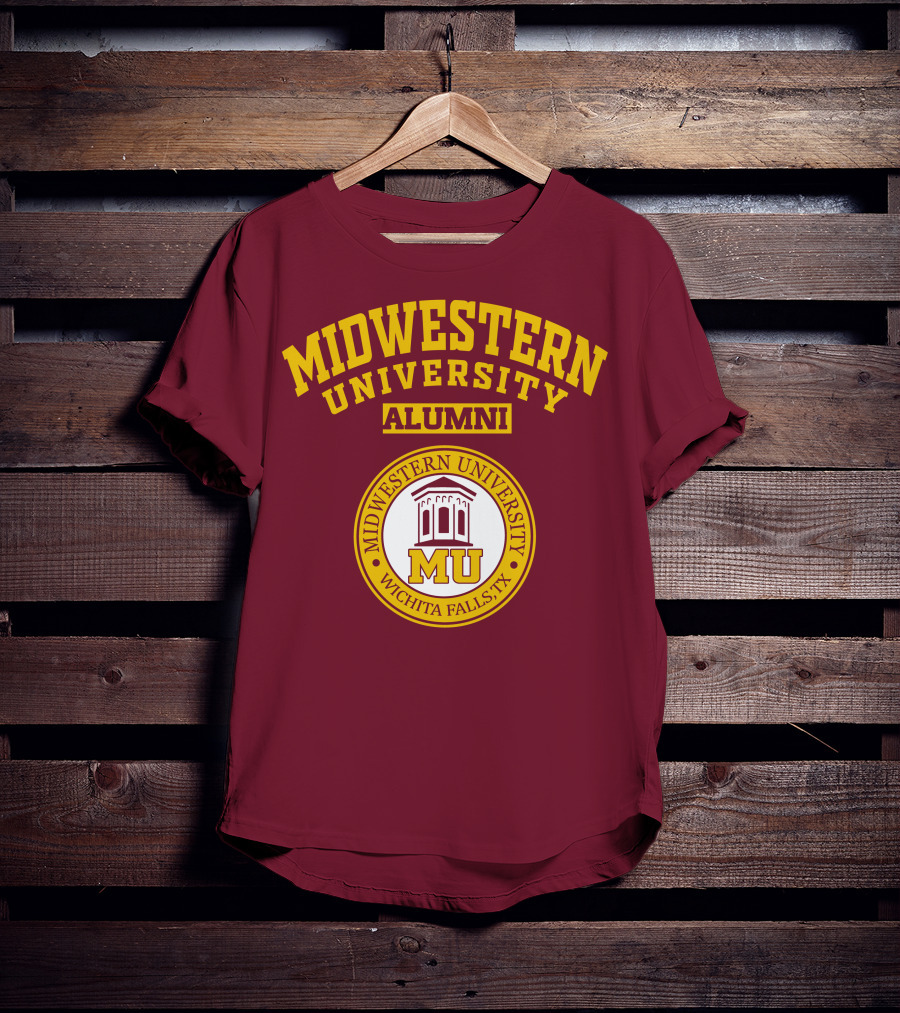 Midwestern University Alumni Badge Wichita Falls TX MU T-Shirt