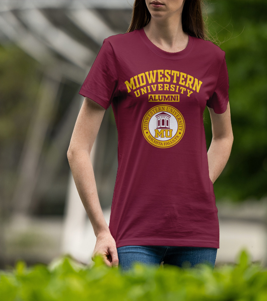 Midwestern University Alumni Badge Wichita Falls TX MU T-Shirt