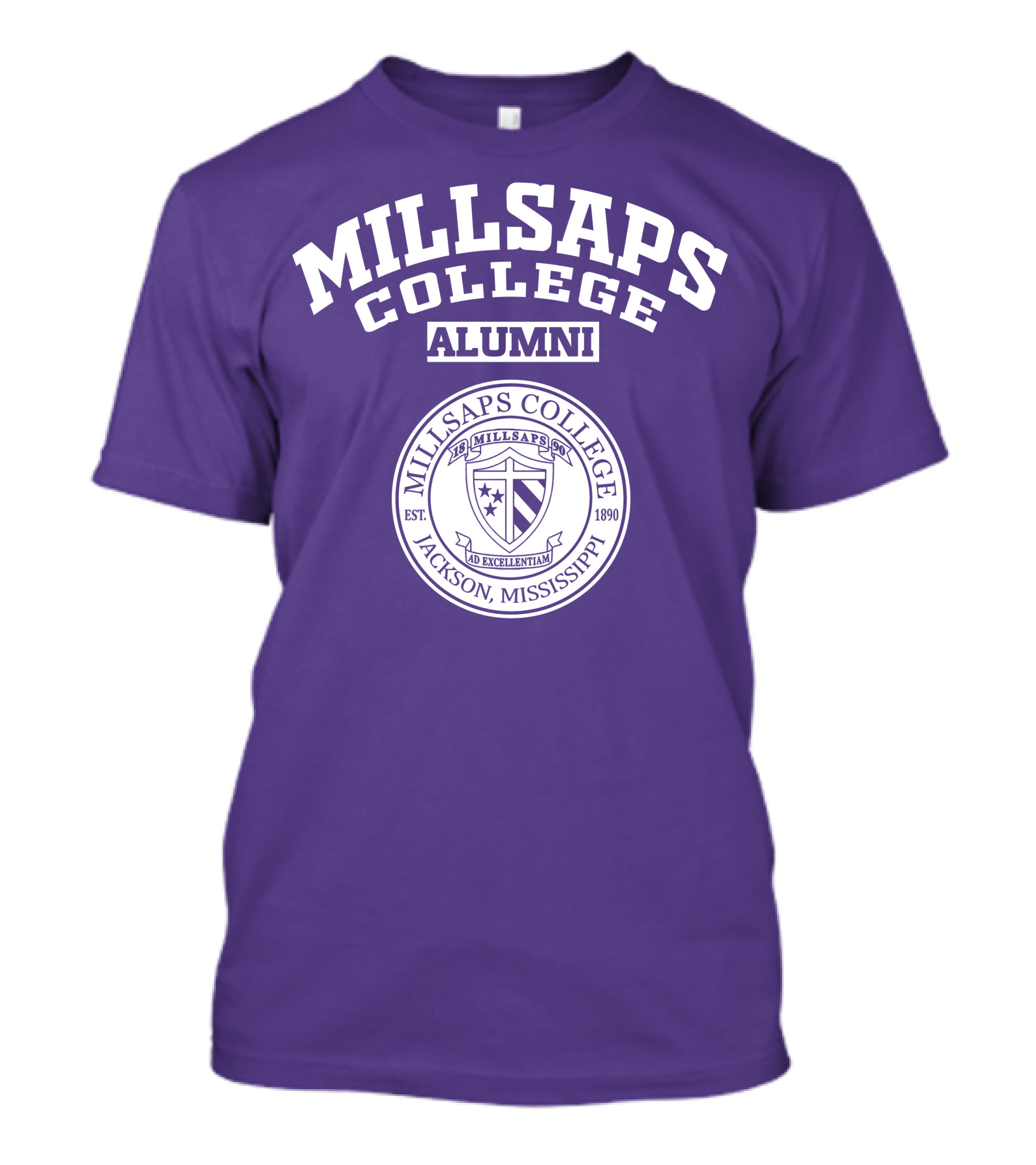 Millsaps College Alumni Jackson Mississippi Est 1890 Ad Excellentiam Seal T-Shirt