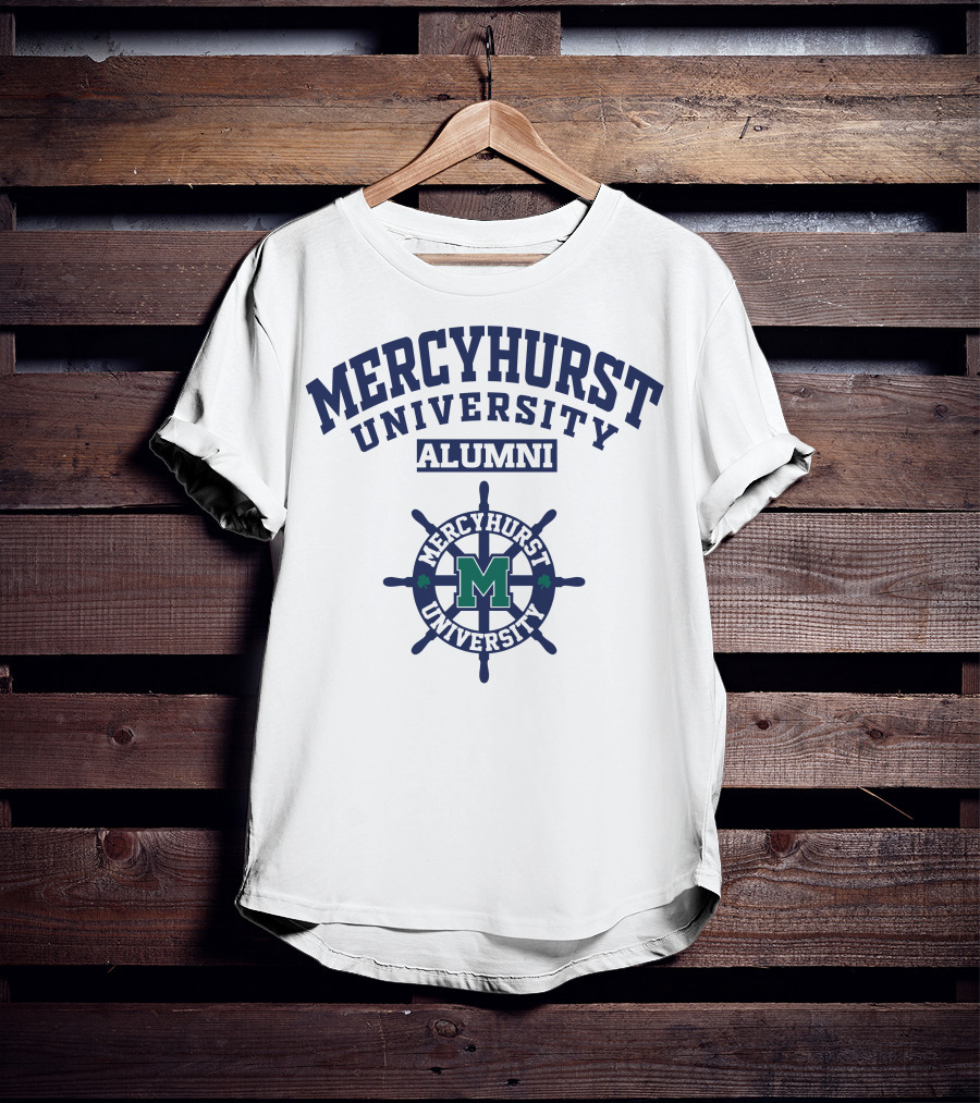 Mercyhurst University Alumni Wheel Logo With M T-Shirt