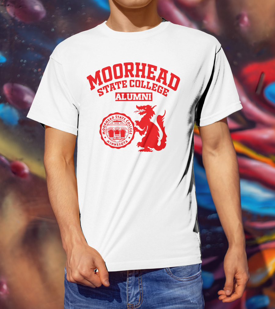 Moorhead State College Alumni Minnesota 1887 Red Dragon T-Shirt
