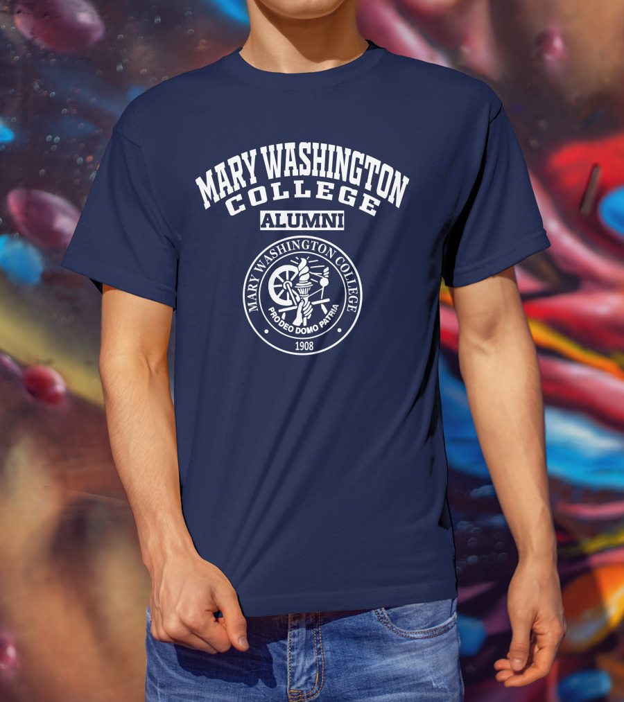 Mary Washington College Alumni Crest Pro Deo Domo Patria 1908 T-Shirt