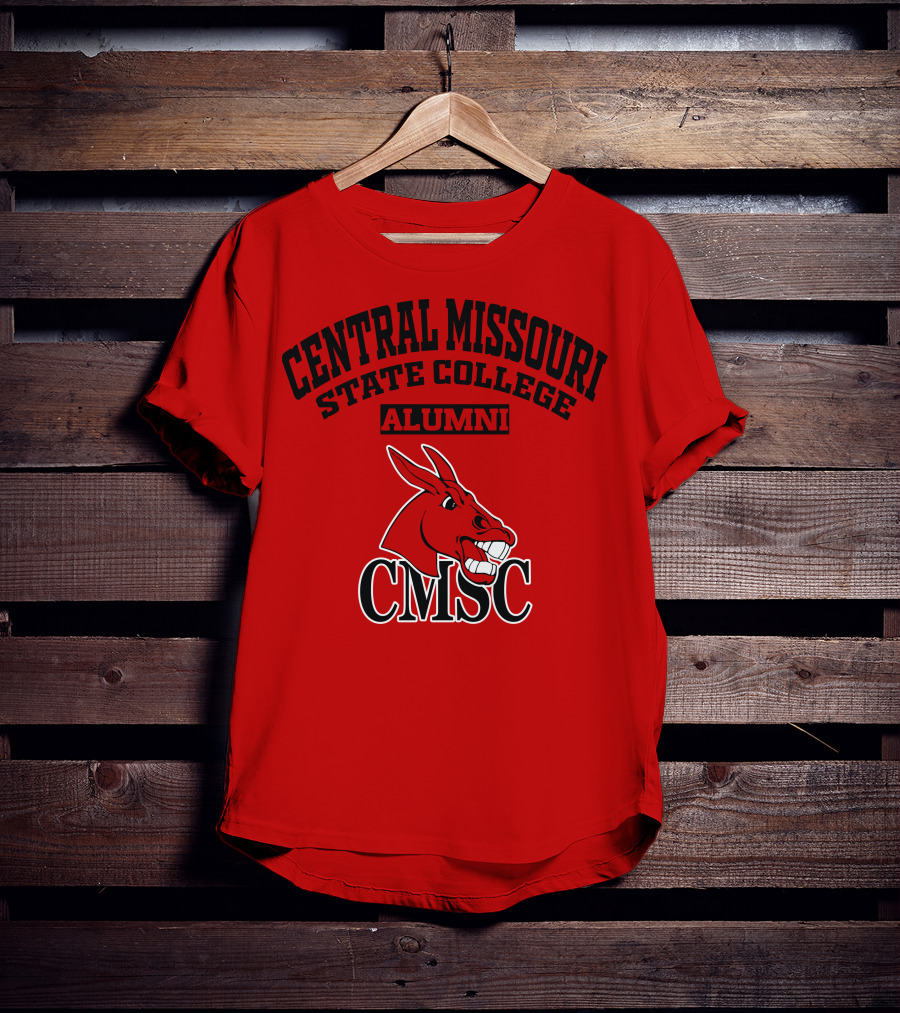 Central Missouri State College Alumni CMSC Red Mule T-Shirt