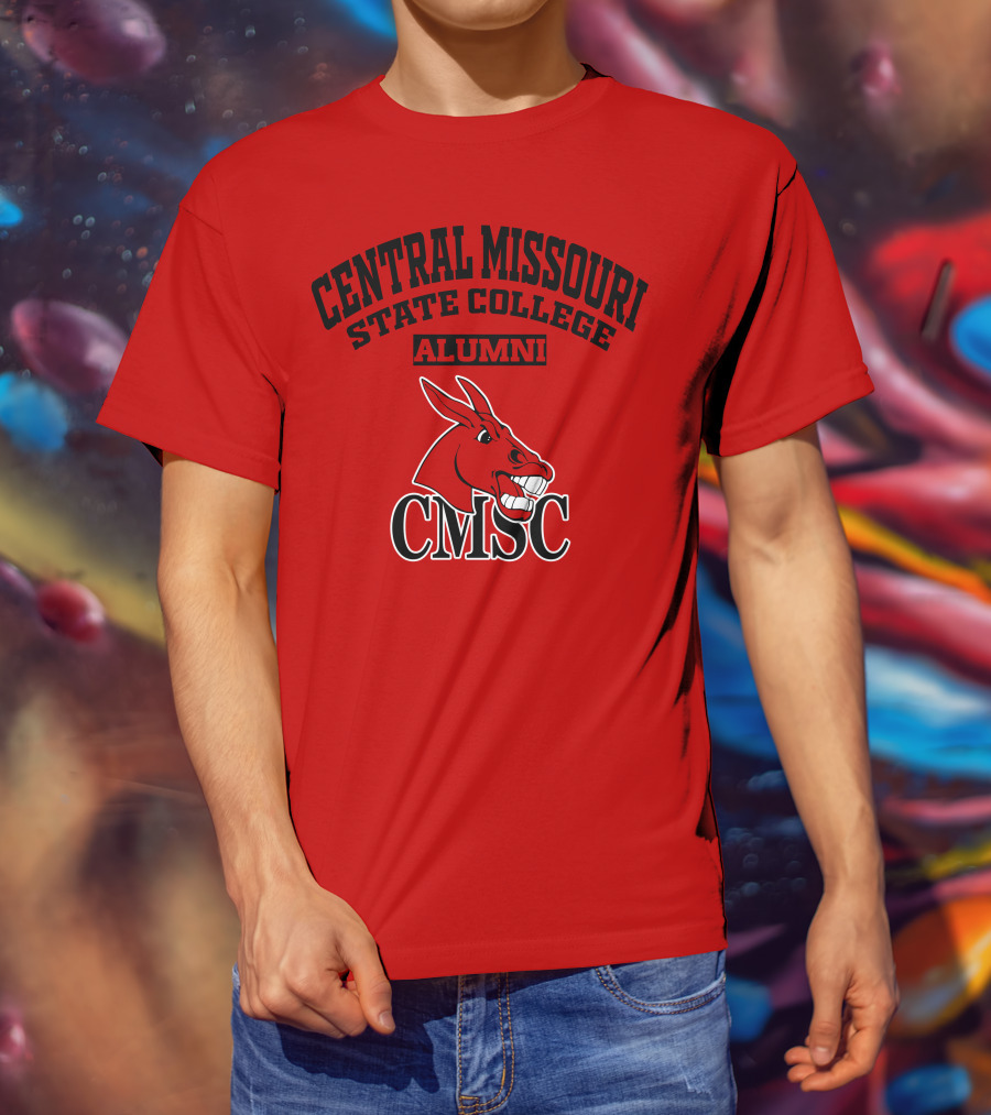 Central Missouri State College Alumni CMSC Red Mule T-Shirt