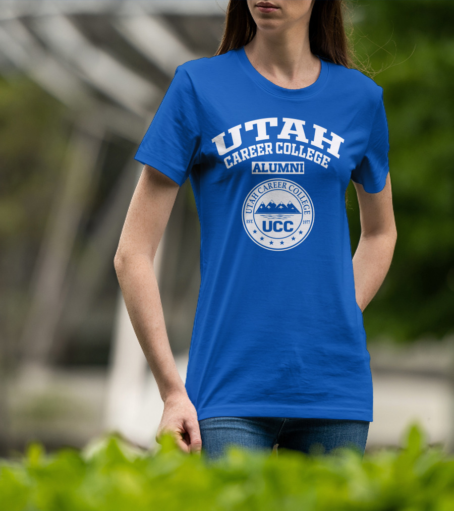 Utah Career College Alumni UCC EST 1977 Logo With Mountain Stars T-Shirt