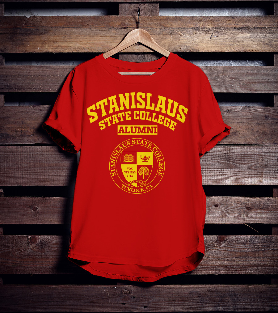 Stanislaus State College Alumni Seal Turlock CA Vox Veritas Vita T-Shirt