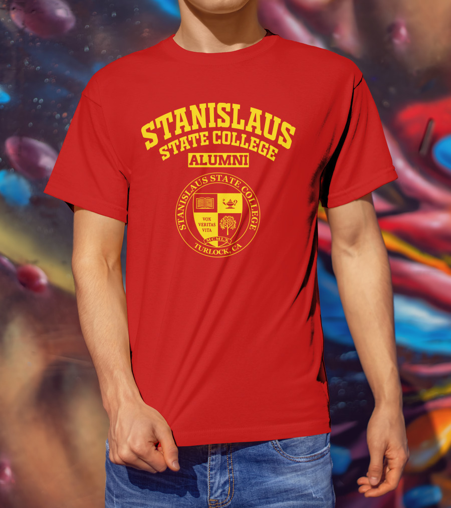 Stanislaus State College Alumni Seal Turlock CA Vox Veritas Vita T-Shirt