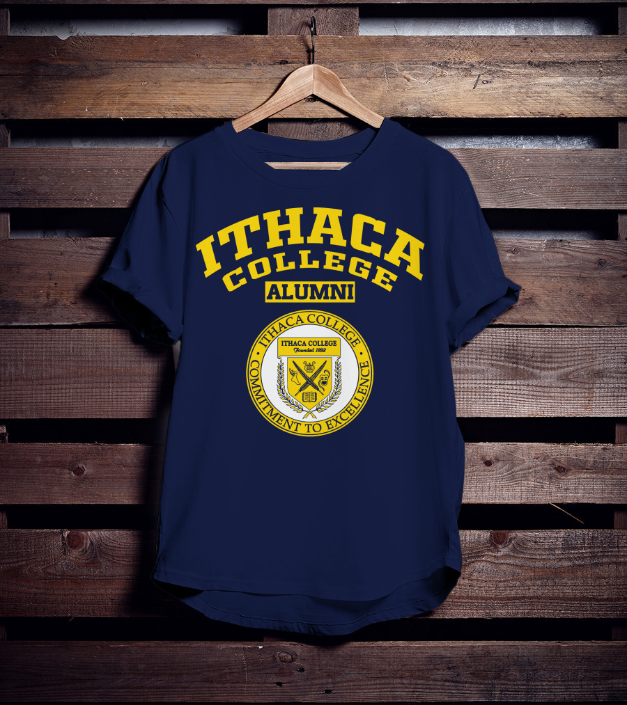 Ithaca College Alumni Commitment To Excellence Founded 1892 Emblem T-Shirt