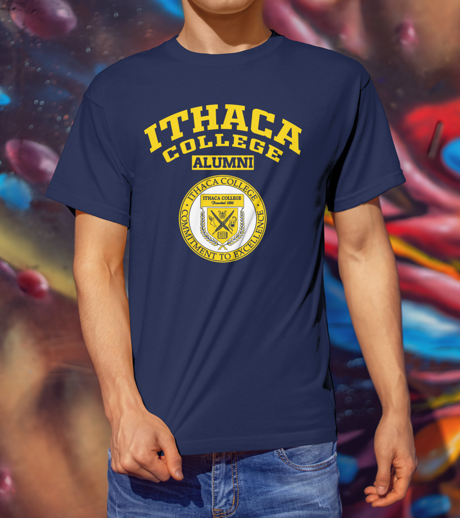 Ithaca College Alumni Commitment To Excellence Founded 1892 Emblem T-Shirt