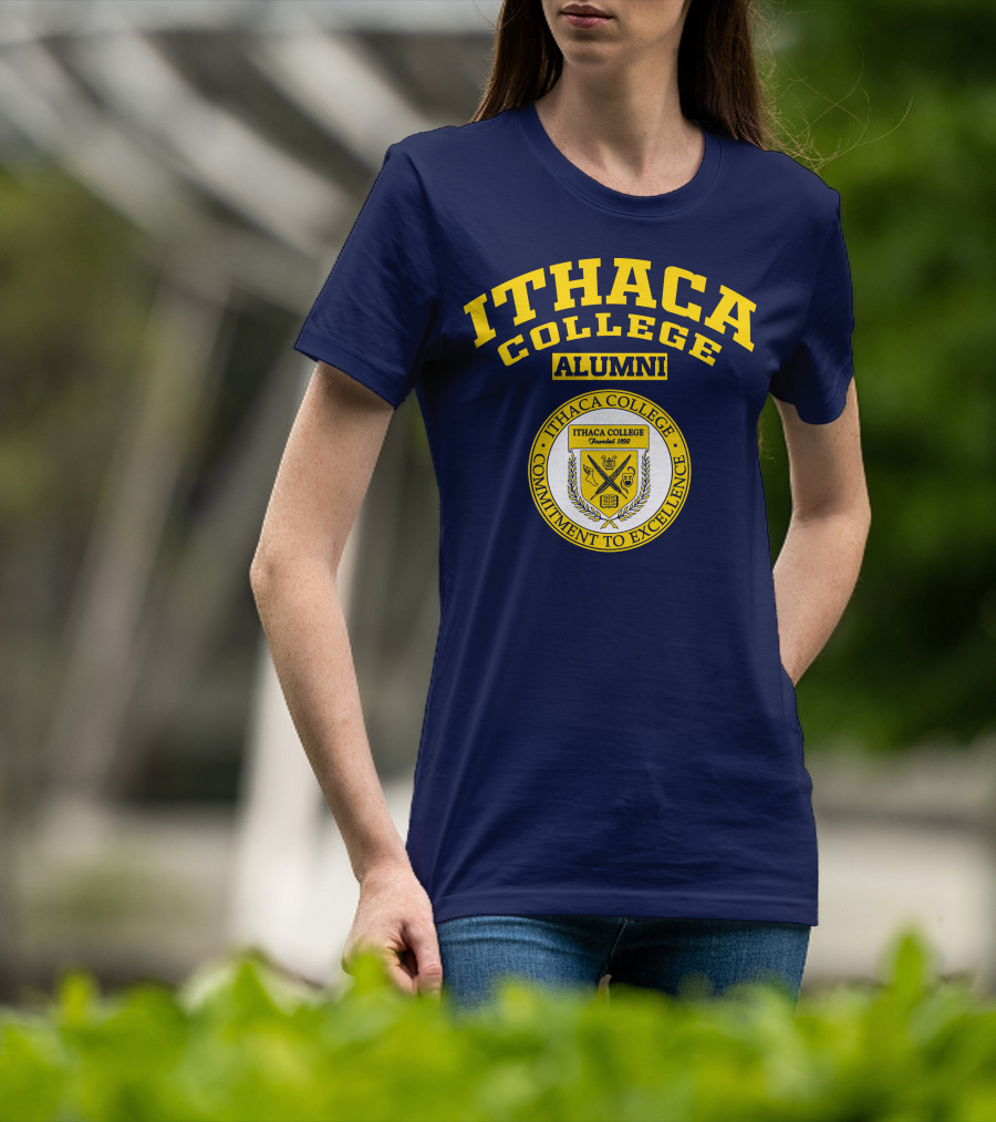 Ithaca College Alumni Commitment To Excellence Founded 1892 Emblem T-Shirt