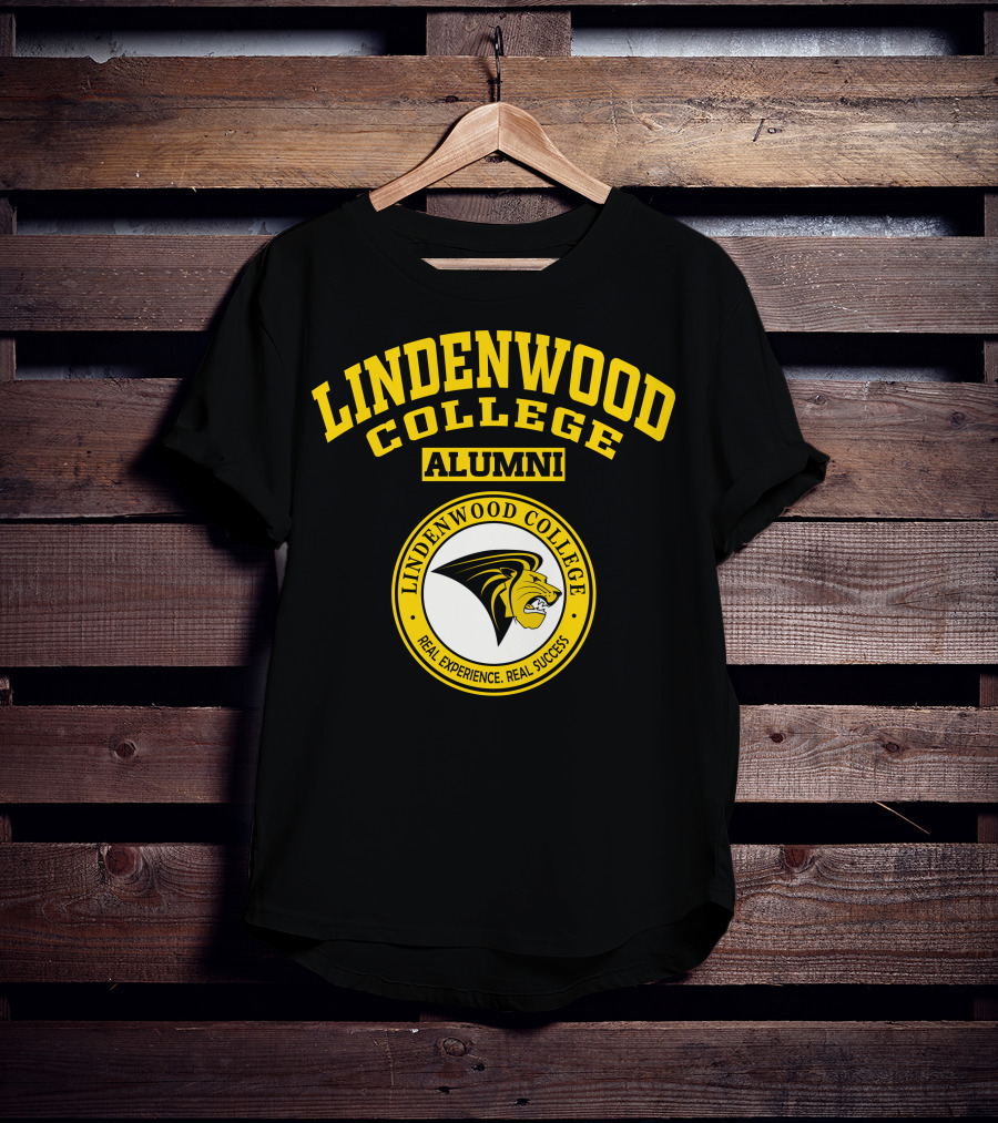 Lindenwood College Alumni Real Experience Real Success Lion T-Shirt
