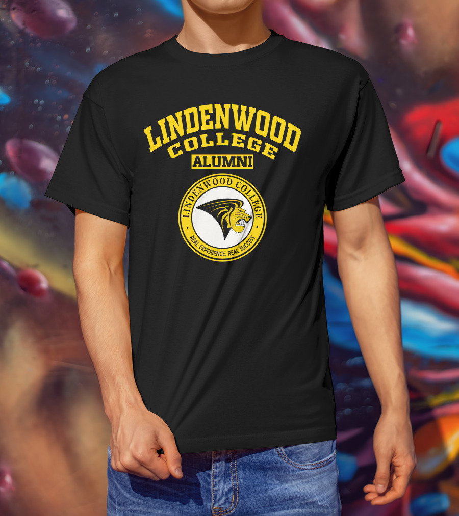 Lindenwood College Alumni Real Experience Real Success Lion T-Shirt