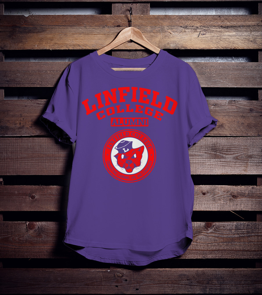 Linfield College Alumni Confido Personal Development Mascot T-Shirt