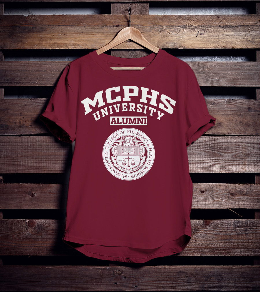 MCPHS University Alumni Massachusetts College Of Pharmacy And Health Sciences Seal T-Shirt