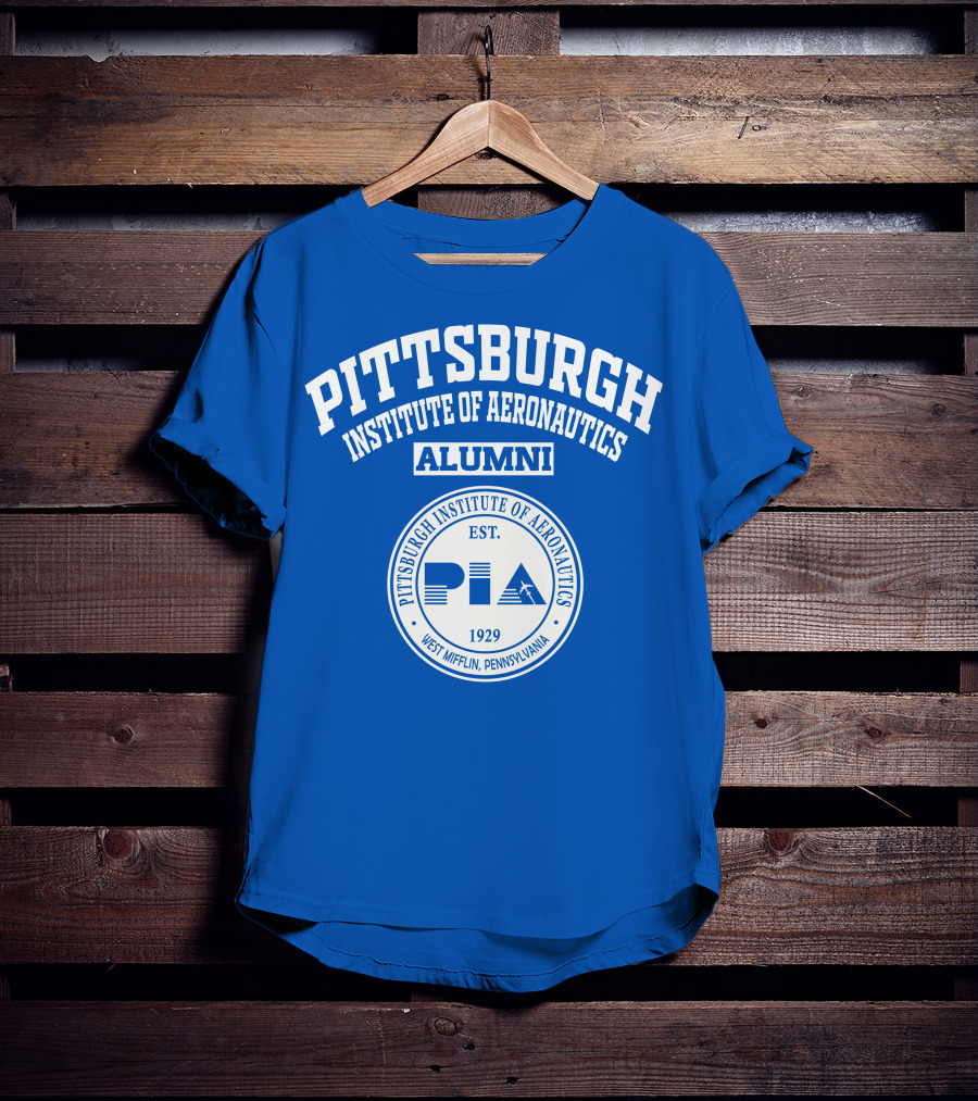 Pittsburgh Institute Of Aeronautics Alumni PIA Est. 1929 West Mifflin Pennsylvania T-Shirt