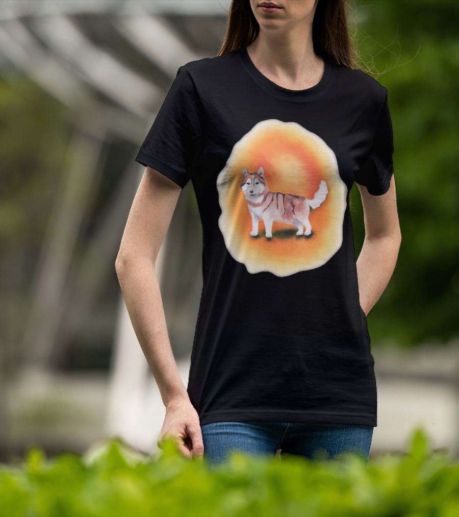 Upblissed ADHD Husky Roam As A Pack Vibrant Sunset Aura T-Shirt