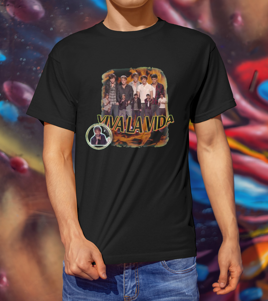 Keelybutler Sadstreet Viva La Vida Group Performance Flame Background T-Shirt