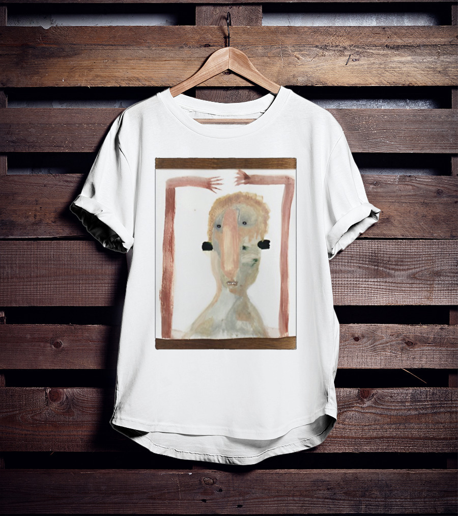 Andrew Leezus Pink Boogeyman Surreal Expressionist Character With Abstract Features T-Shirt