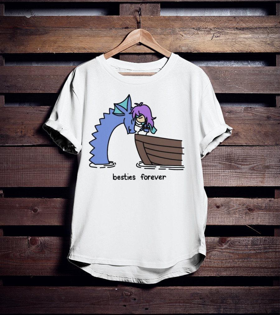 Kimchichickenbeer Faris And Syldra Besties Forever Best Friends With Dragon And Boat Scene T-Shirt