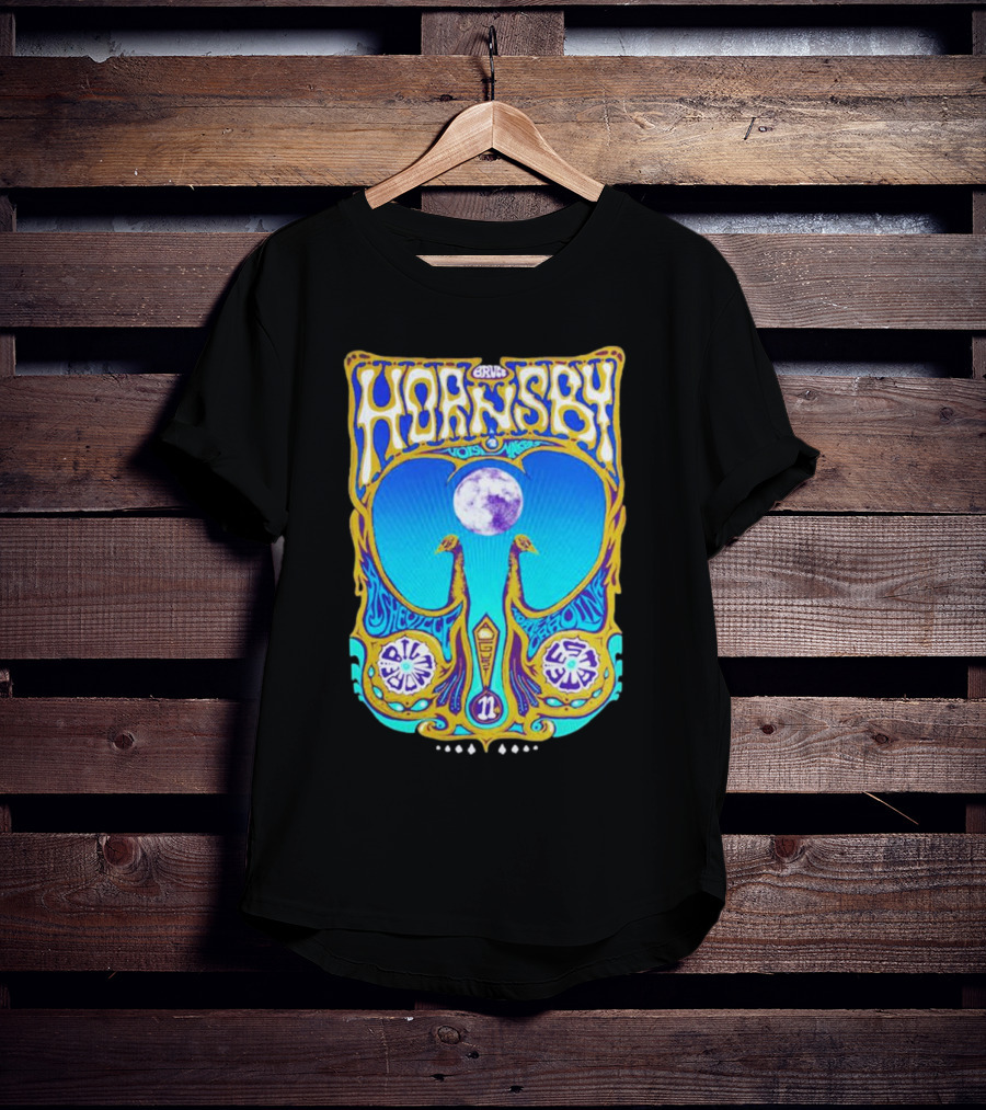 Bruce Hornsby Vintage Music Art With New York Psychedelic Blue Moon T-Shirt