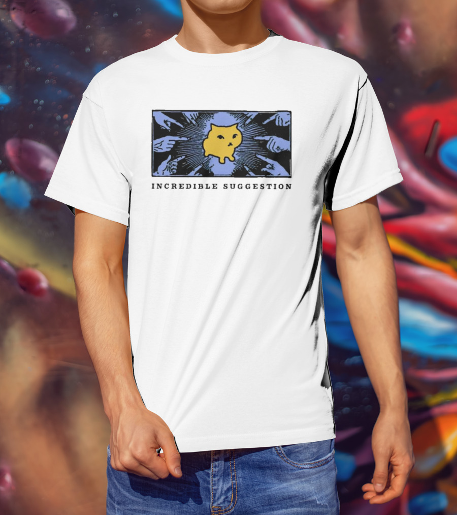 Incredible Suggestion Yellow Cat Surrounded By Pointing Fingers T-Shirt