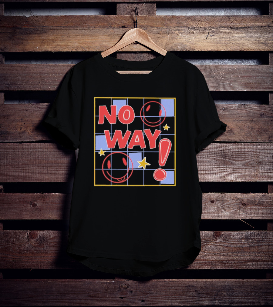 No Way Smile Faces Stars Pattern Nephyrus T-Shirt