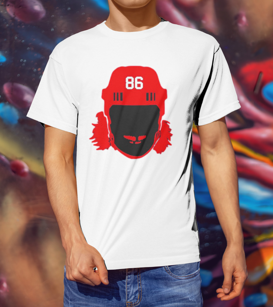 Spittin Chiclets Nj 86 Hockey Helmet T-Shirt
