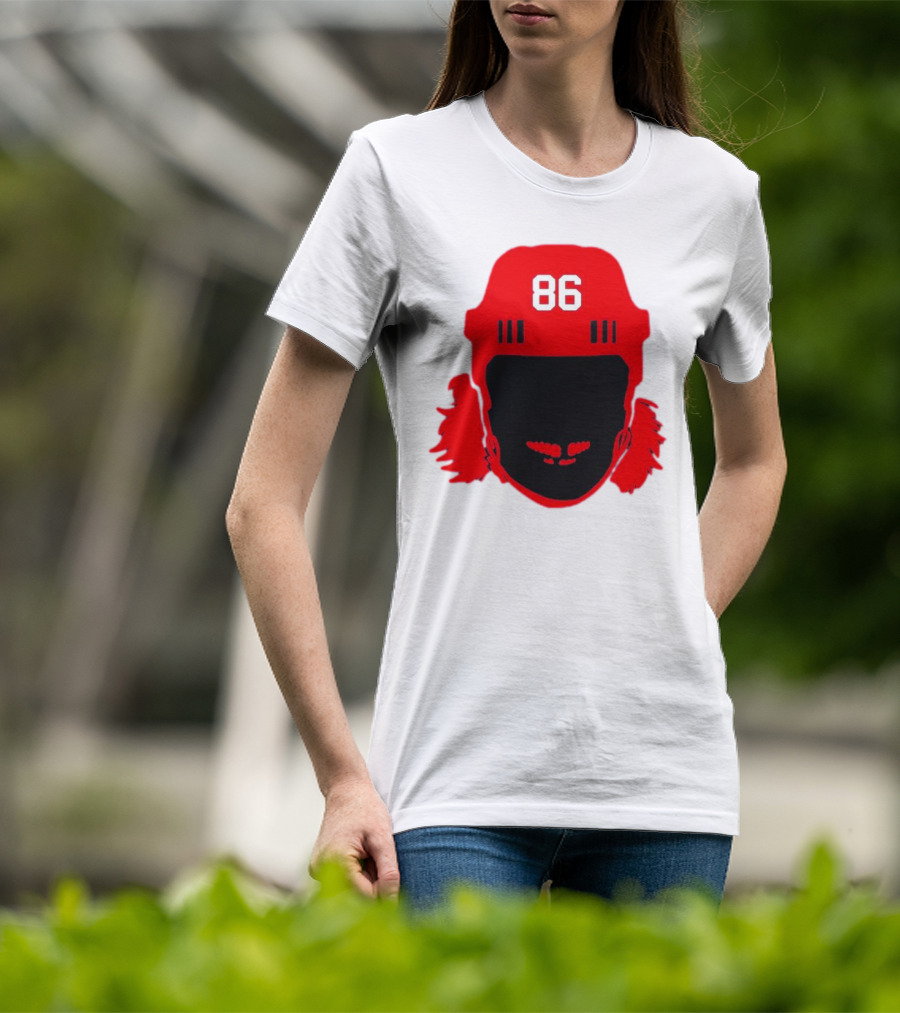 Spittin Chiclets Nj 86 Hockey Helmet T-Shirt