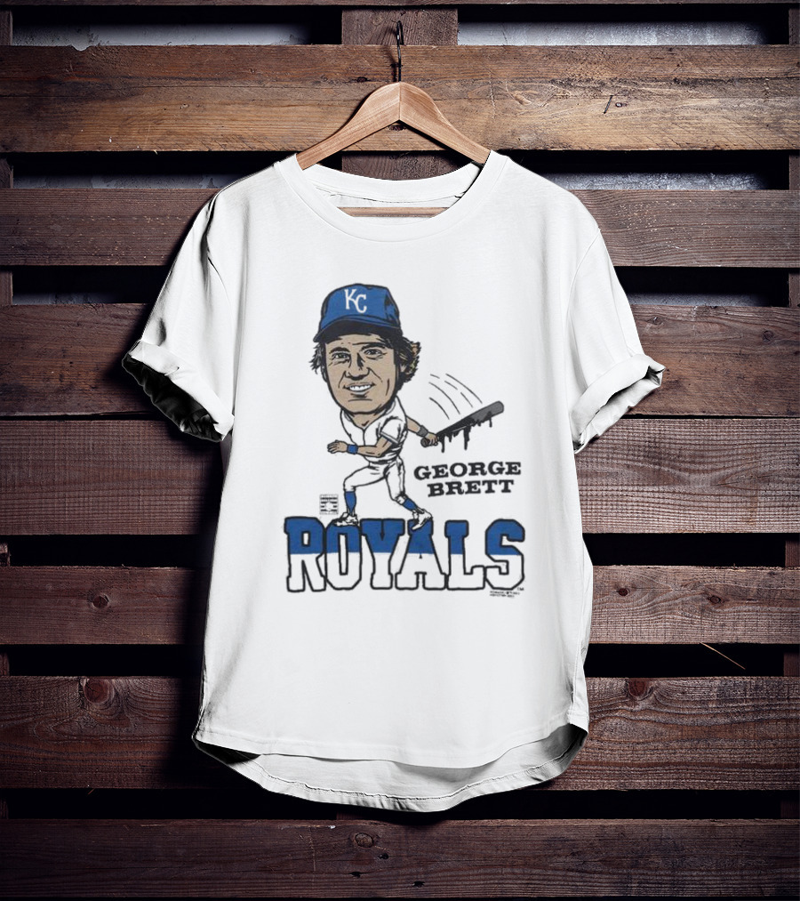 Royals George Brett KC Vintage Caricature T-Shirt