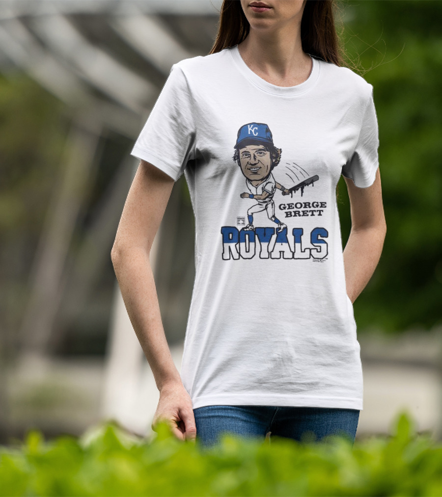 Royals George Brett KC Vintage Caricature T-Shirt