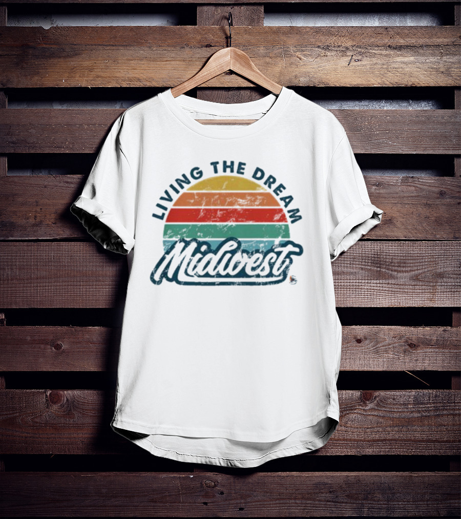 Living The Dream Midwest Retro Sunburst T-Shirt