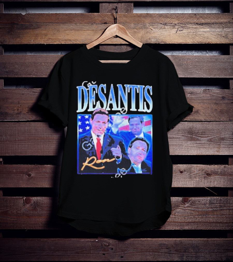 DÉSANTIS Ron American Flag Suit T-Shirt