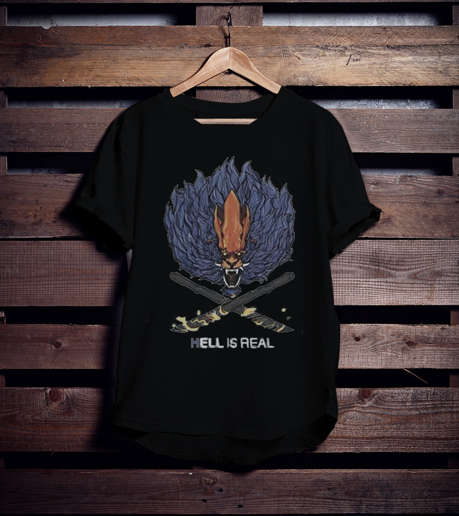 HELL IS REAL Demon Wild Fiery Beast T-Shirt