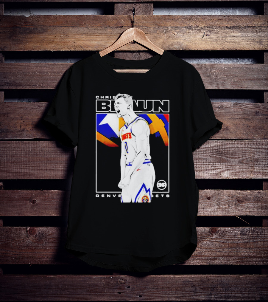 Christian Braun Denver Nuggets Basketball Player With Logo And Dynamic T-Shirt