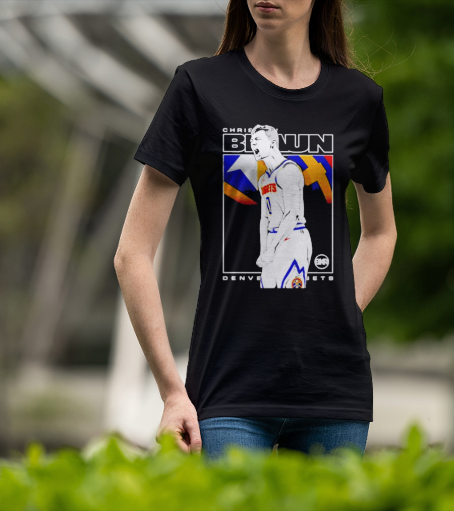 Christian Braun Denver Nuggets Basketball Player With Logo And Dynamic T-Shirt