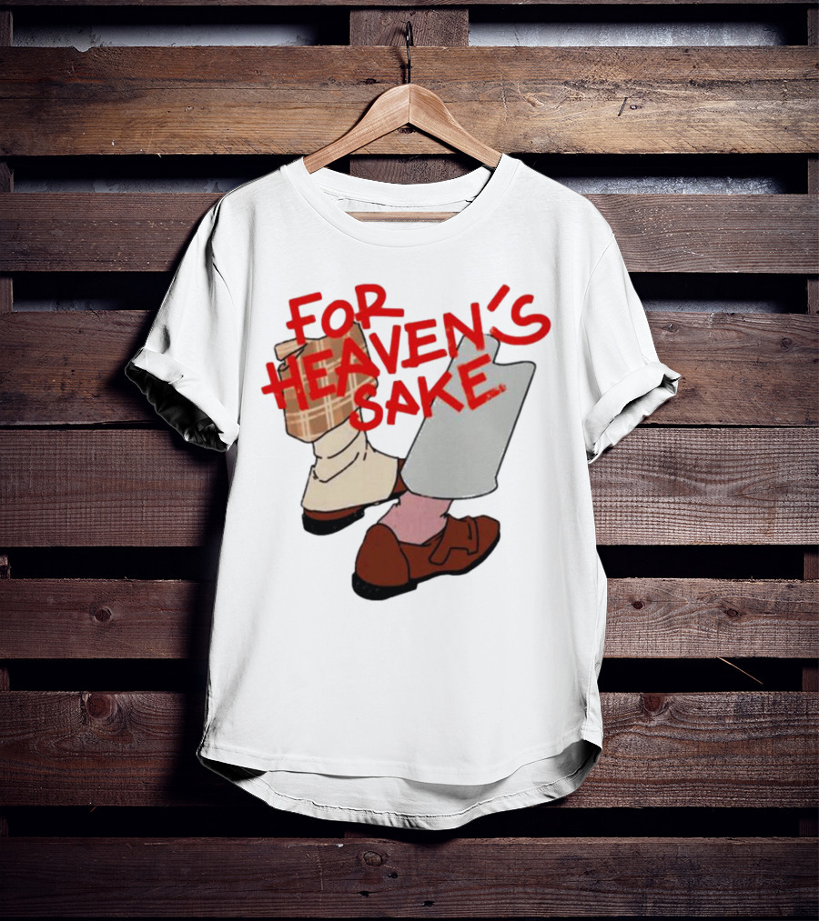 For Heaven's Sake Good Omens Walking Shoes T-Shirt