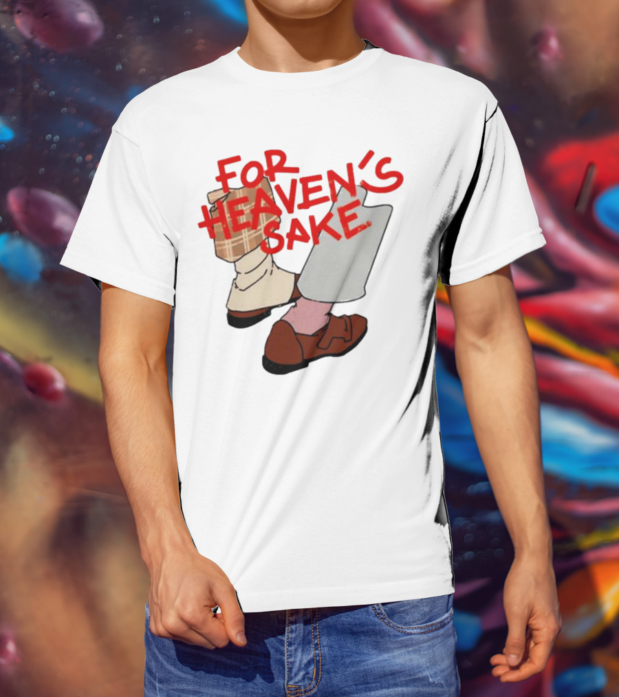 For Heaven's Sake Good Omens Walking Shoes T-Shirt
