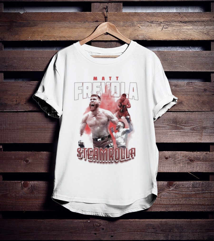 MATT FREVOLA STEAMROLLA Fiery MMA Fighter Action Scene T-Shirt