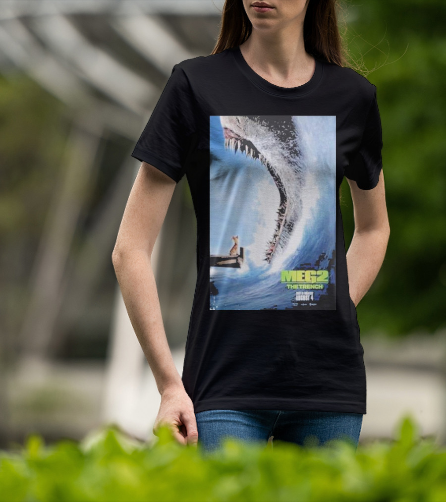 MEG 2 The Trench Shark Image Theater Release August 4 T-Shirt