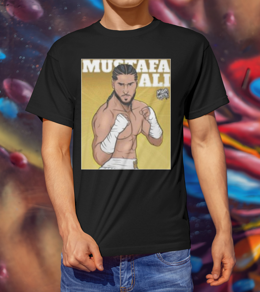 Mustafa Ali Boxer Migs Media T-Shirt
