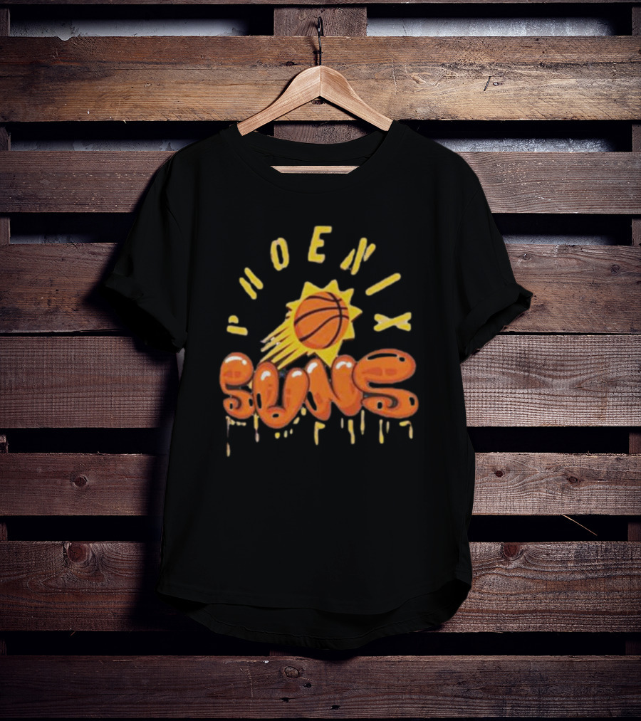 Phoenix Suns Stadium Street Art Dark Crystal Washed Suns Logo Basketball Blast T-Shirt