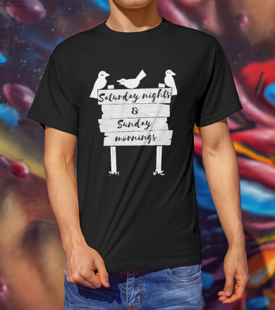 Saturday Nights And Sunday Mornings Counting Crows Band Birds Sign T-Shirt