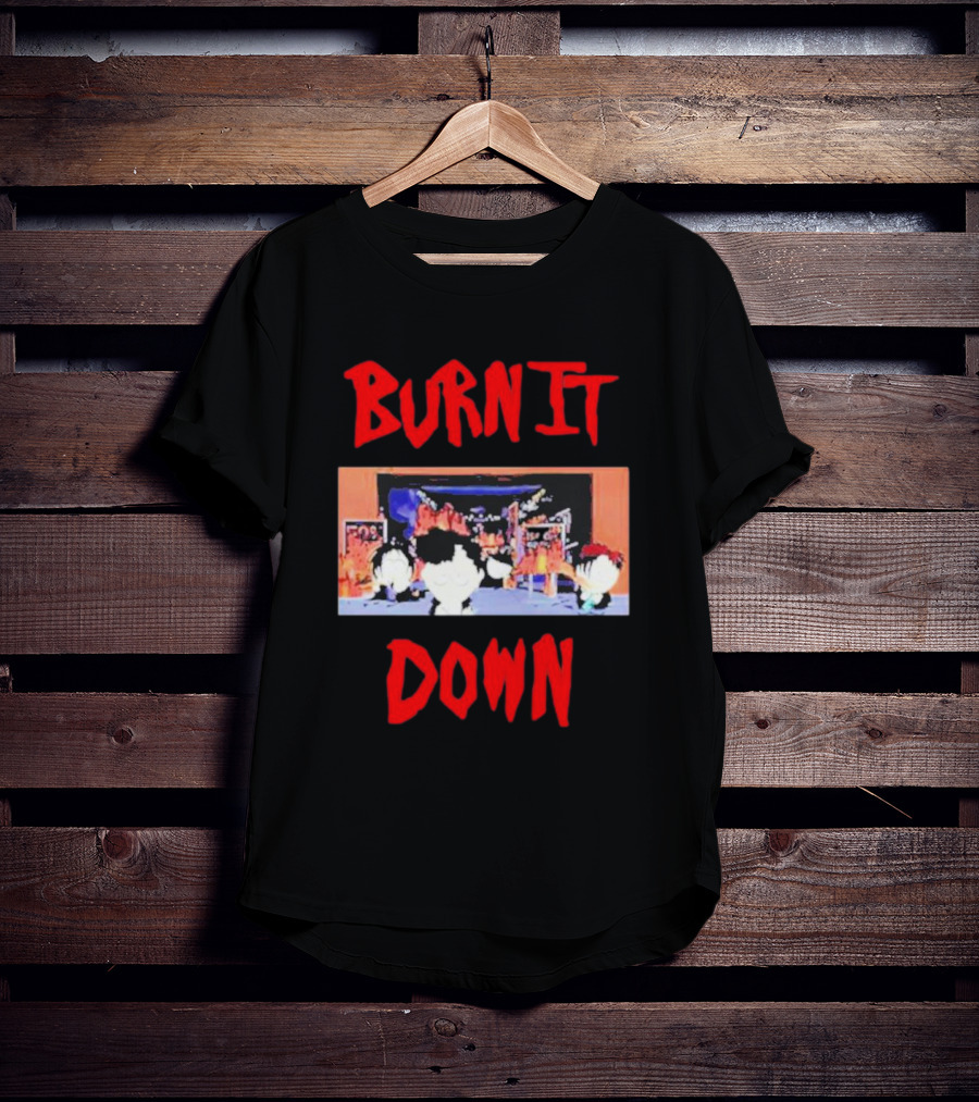 Burn It Down South Park Characters In Flames Scene T-Shirt
