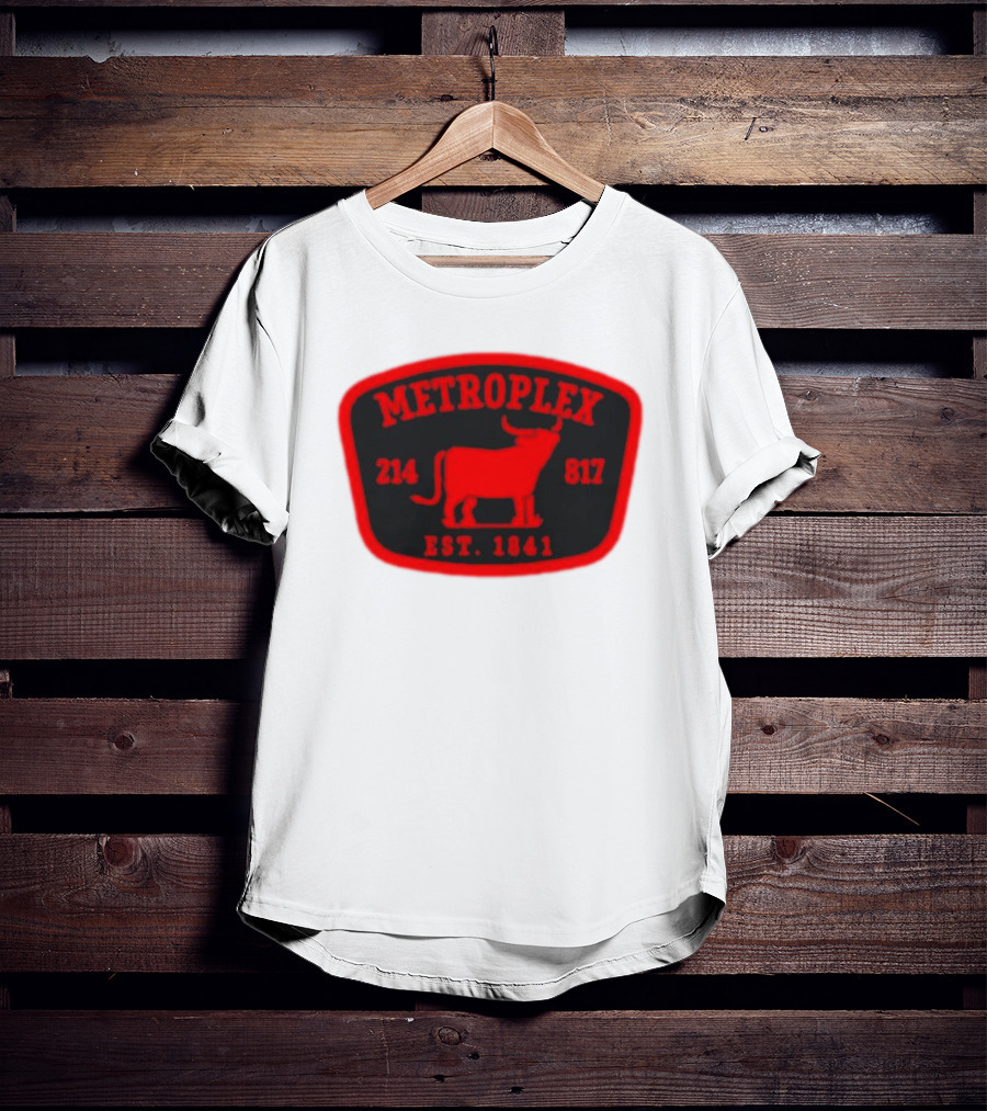Metroplex 214 817 Est 1841 Longhorn Patch T-Shirt
